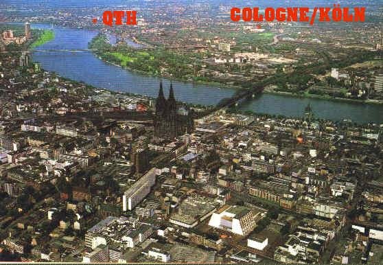 Aerial View of Cologne (Koeln) - shows approximate location of where I live